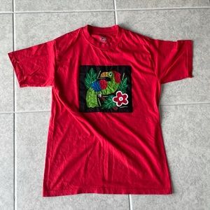 NoName Panama Medium Parrot Tee in Red